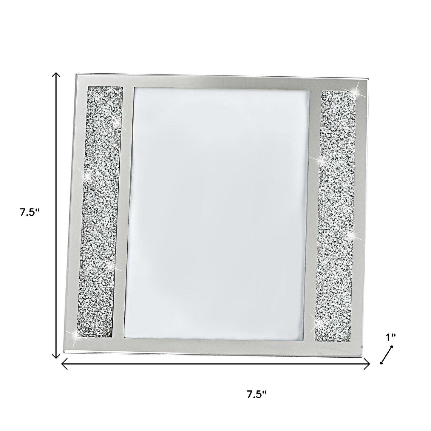 5" x 7" Silver Crystal Tabletop Picture Frame-2