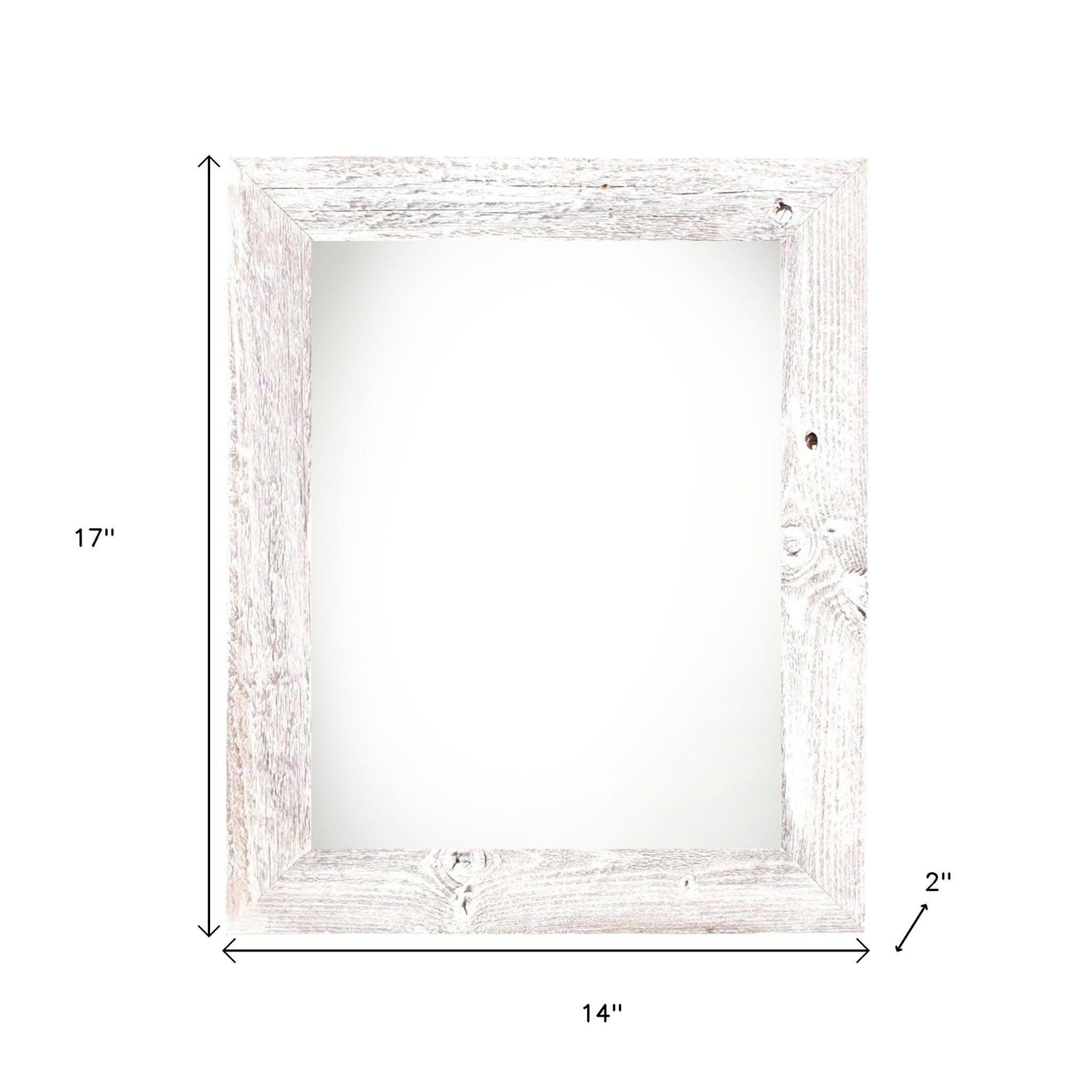 11" x 14" White Solid Wood Hanging Picture Frame-4