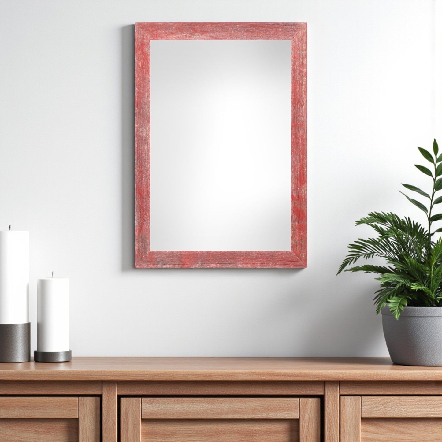 11" x 17" Red Solid Wood Hanging Picture Frame-0