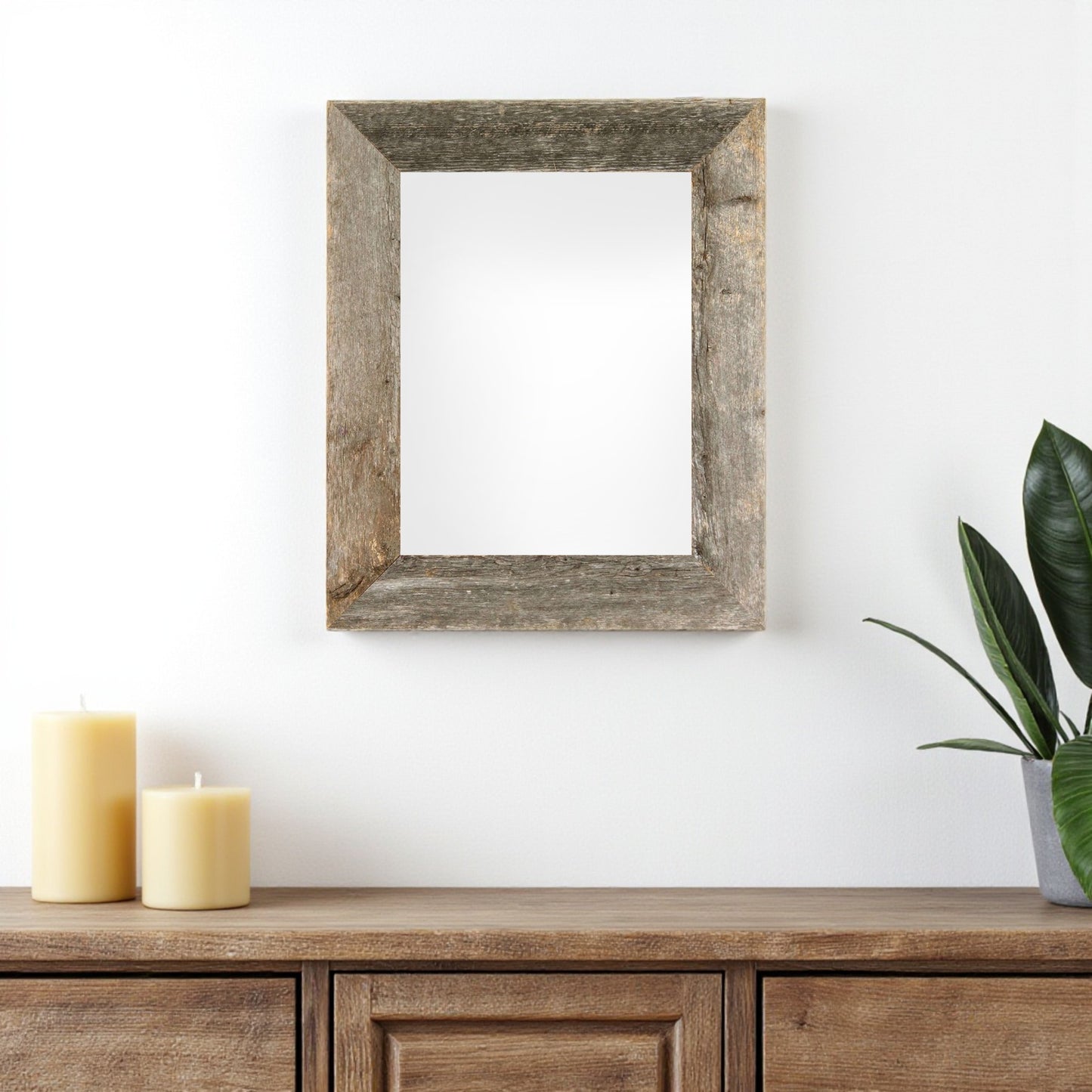 11" x 14" Gray Solid Wood Hanging Picture Frame-0