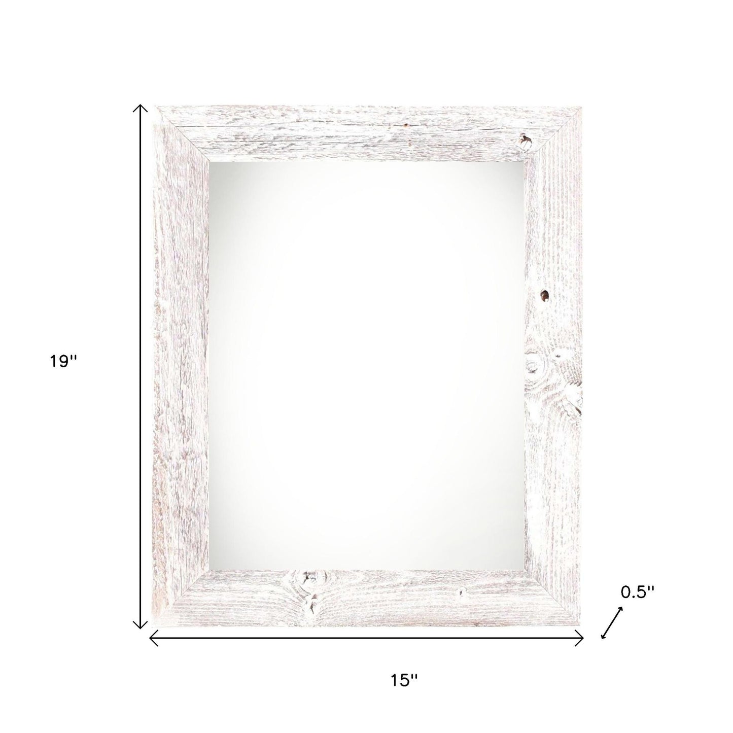 12" x 16" White Solid Wood Hanging Picture Frame-4