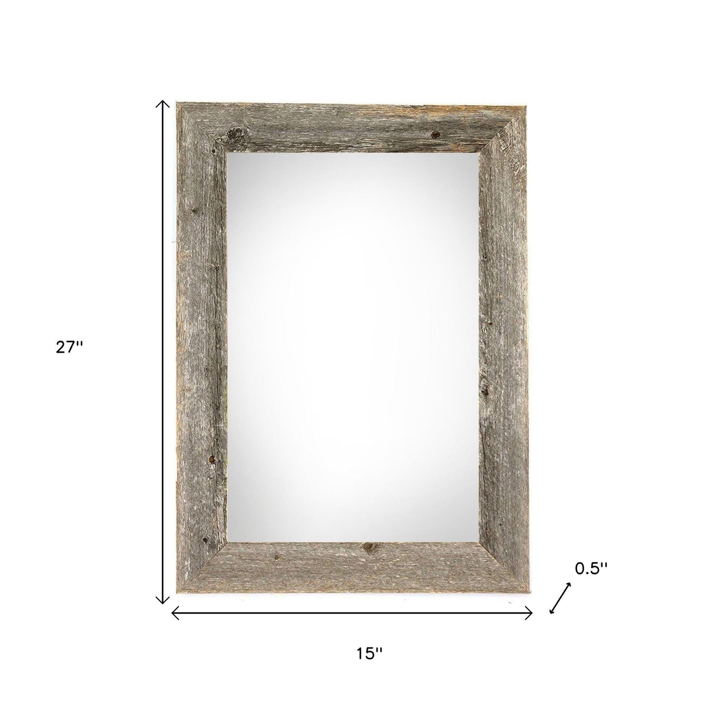 12" x 24" Gray Solid Wood Hanging Picture Frame-6