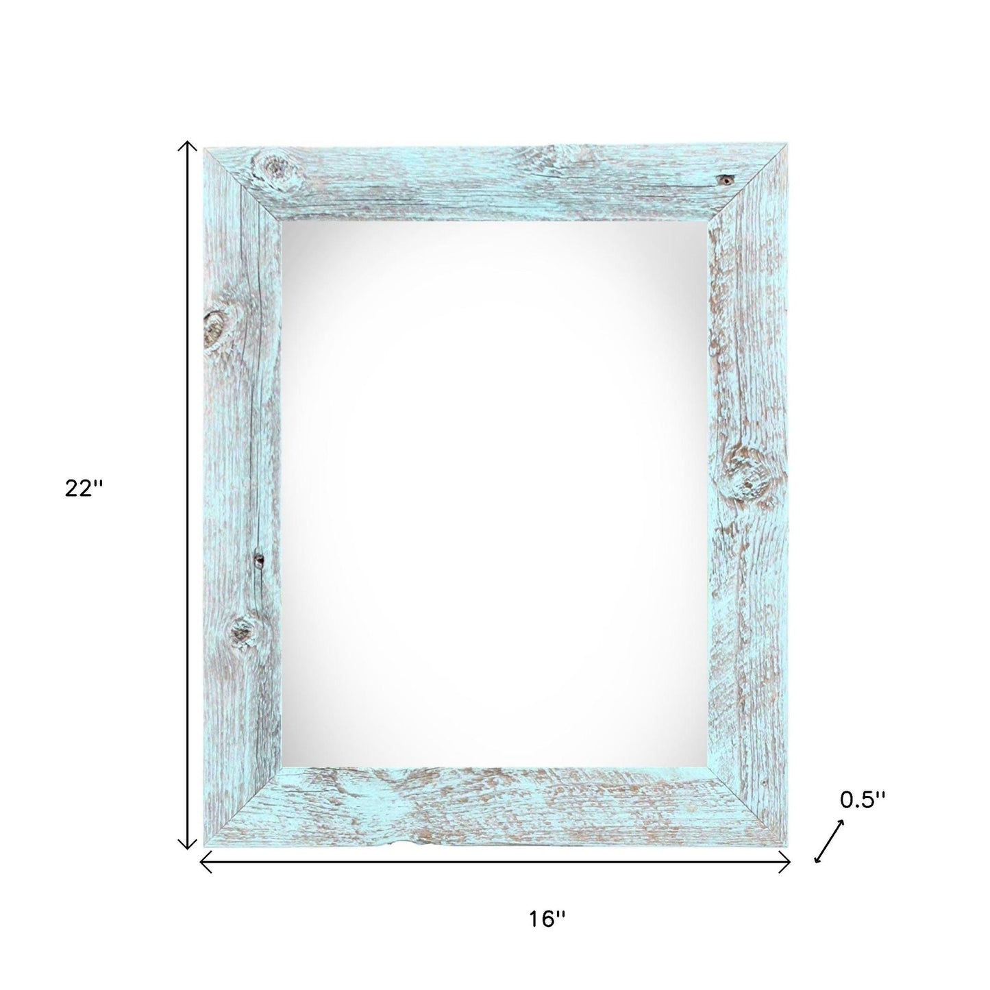 13" x 19" Blue Solid Wood Hanging Picture Frame-5