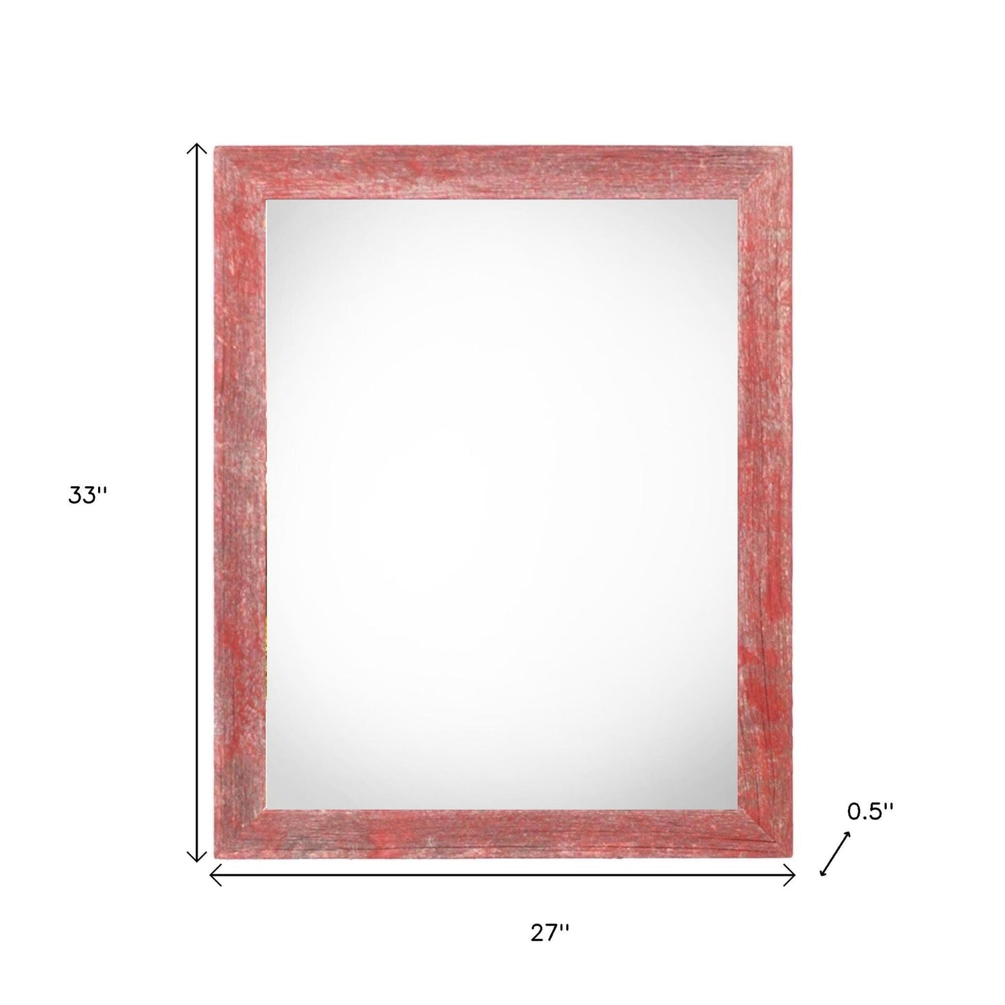 24" x 30" Red Solid Wood Hanging Picture Frame-4