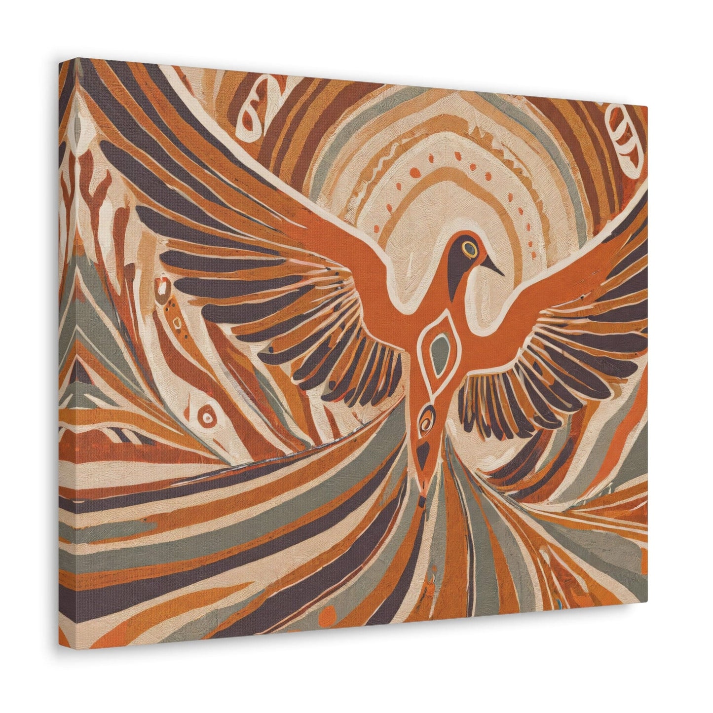 Canvas Wall Art Decor - Dove Art Rust Brown-0