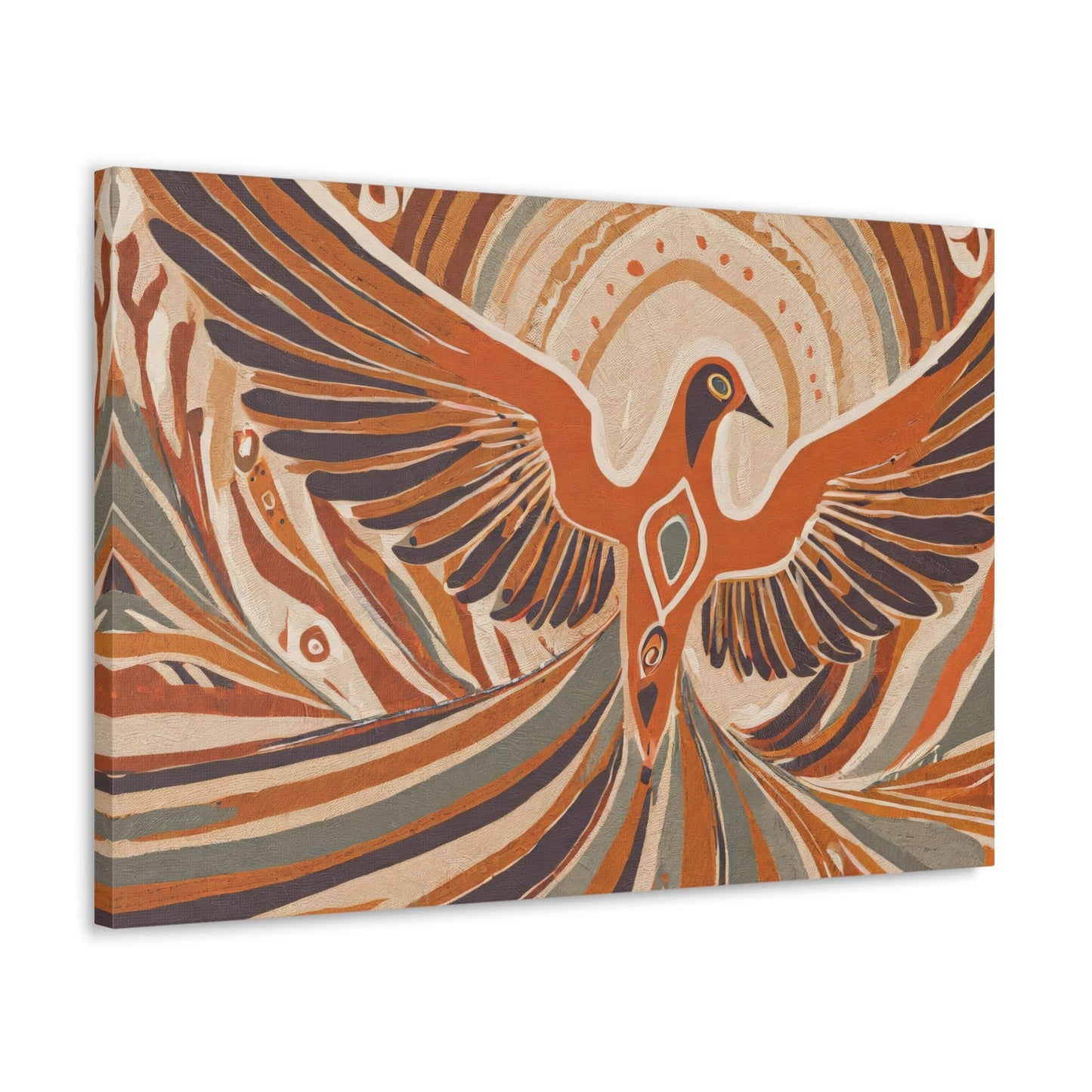Canvas Wall Art Decor - Dove Art Rust Brown-2
