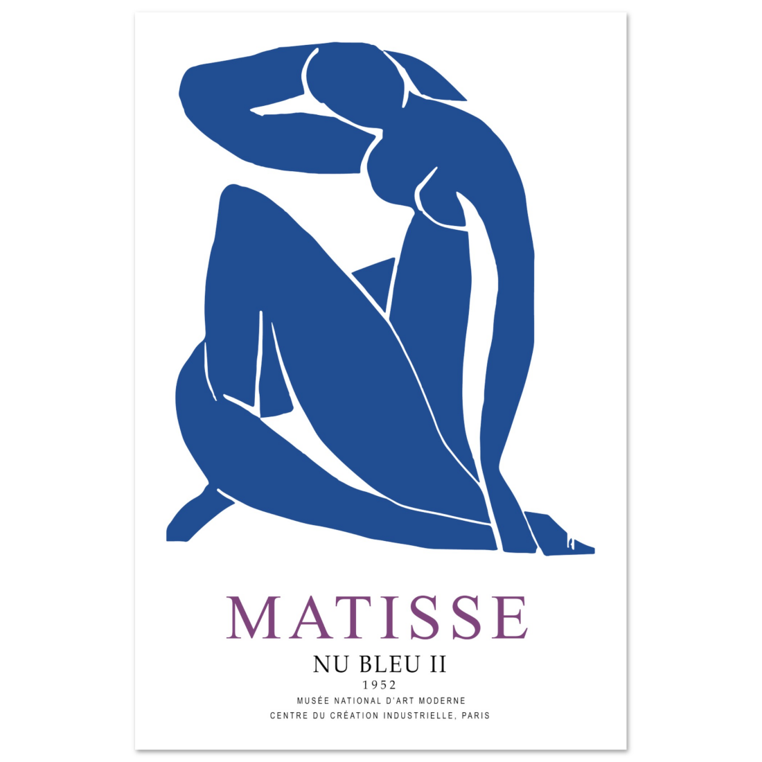 Henri Matisse Nu Bleu II (Blue Nude II) 1952 Artwork Poster-8