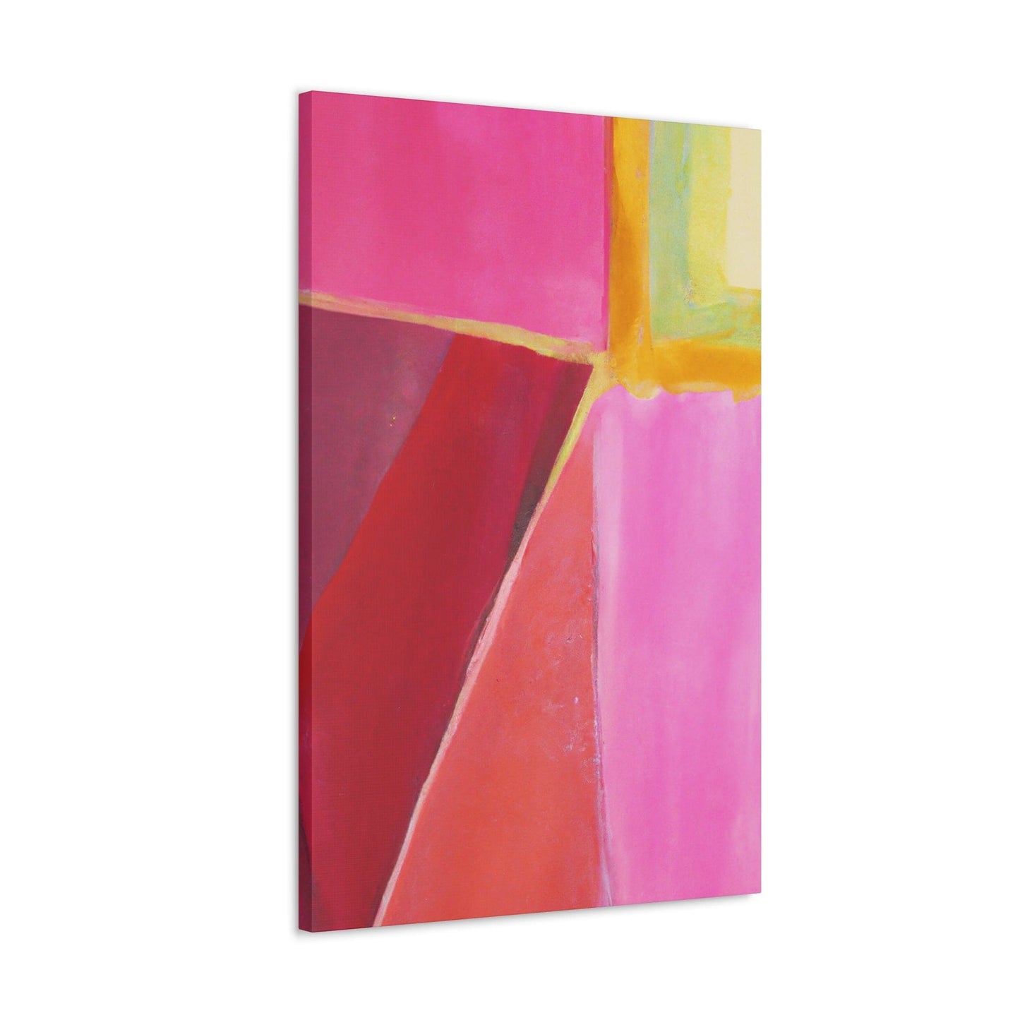 Wall Art Decor - Canvas Print Artwork - Pink Mauve Red Geometric Pattern-3