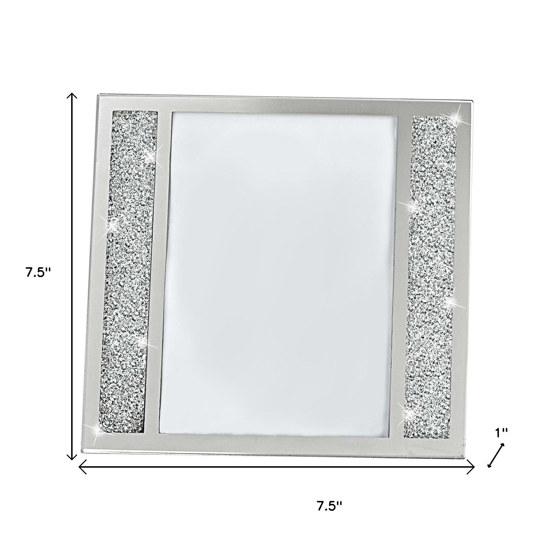 5" x 7" Silver Crystal Tabletop Picture Frame-2