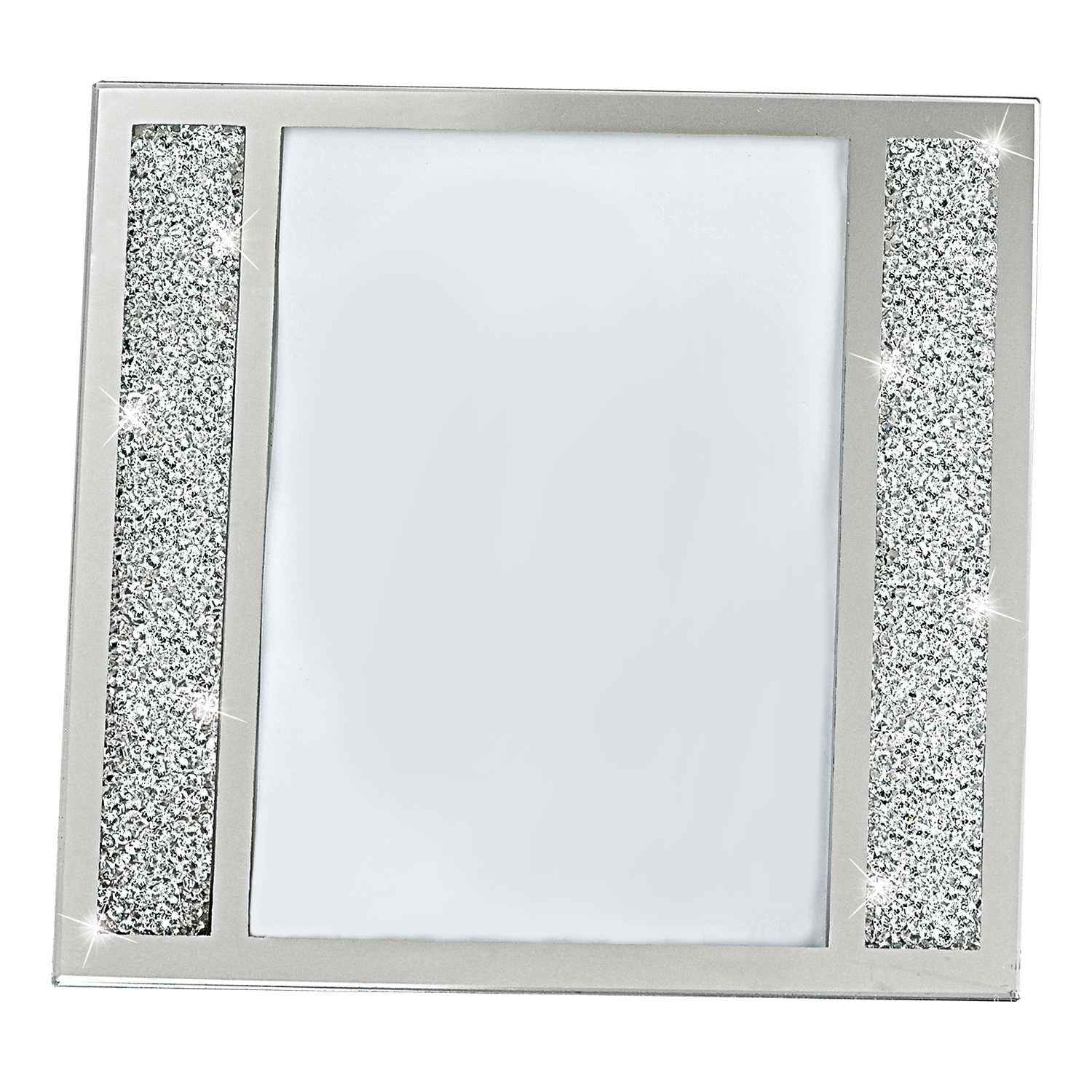 5" x 7" Silver Crystal Tabletop Picture Frame-1