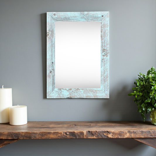 11" x 17" Blue Solid Wood Hanging Picture Frame-0