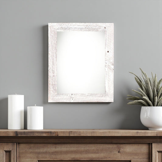 11" x 14" White Solid Wood Hanging Picture Frame-0