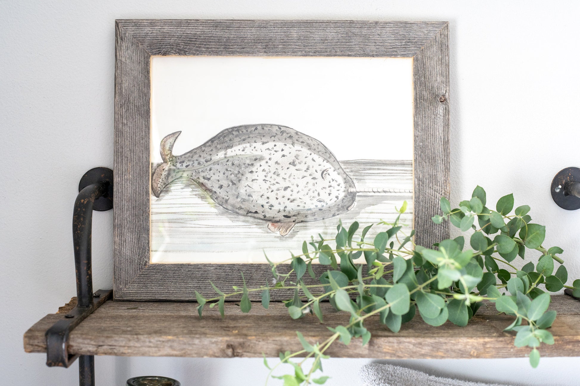 11" x 14" Gray Solid Wood Hanging Picture Frame-4