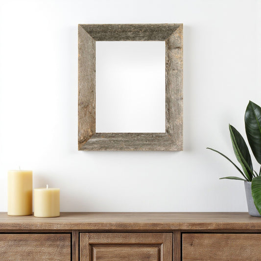11" x 14" Gray Solid Wood Hanging Picture Frame-0