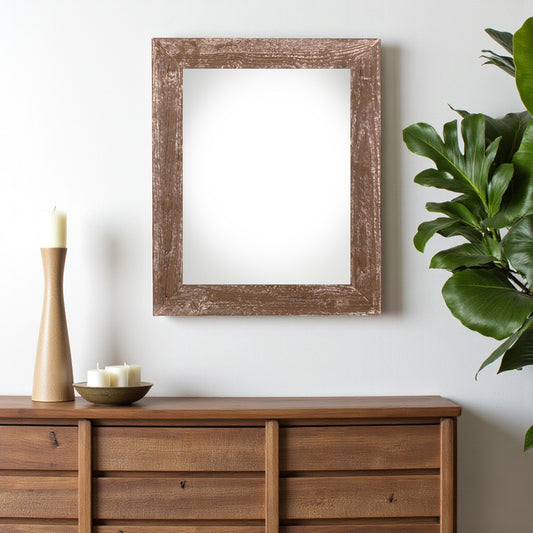 12" x 16" Brown Solid Wood Hanging Picture Frame-0