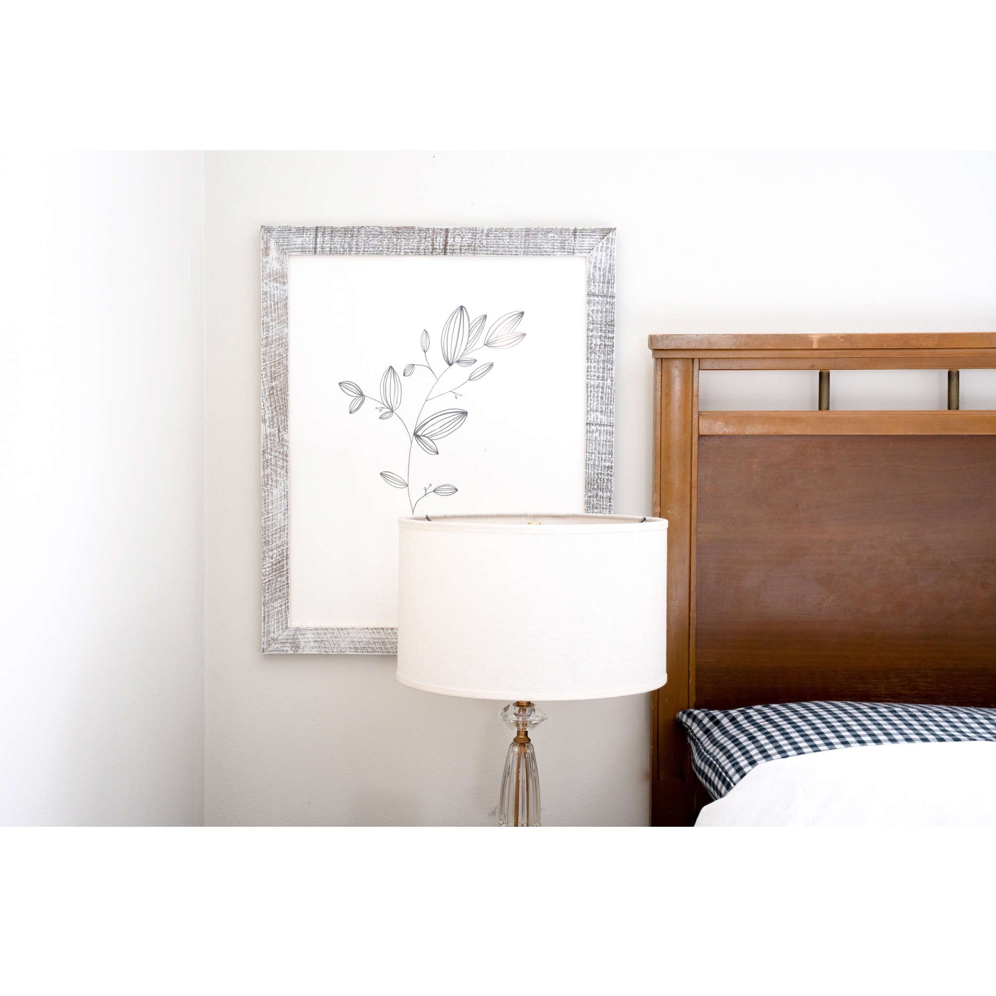 12" x 16" White Solid Wood Hanging Picture Frame-2