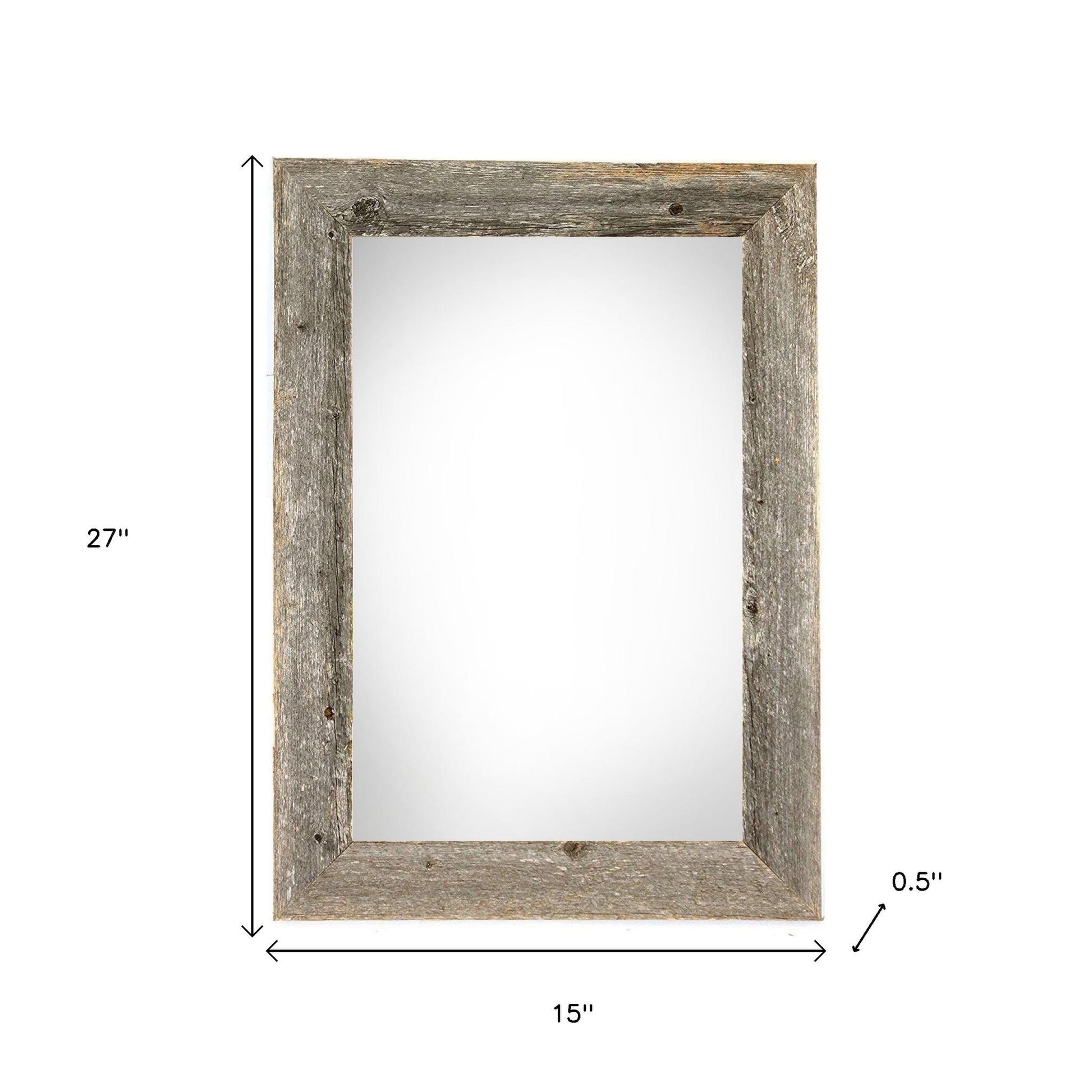 12" x 24" Gray Solid Wood Hanging Picture Frame-6