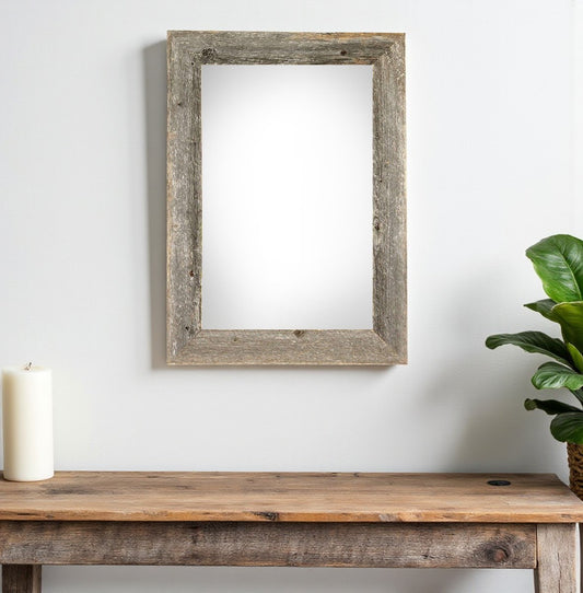 12" x 24" Gray Solid Wood Hanging Picture Frame-0