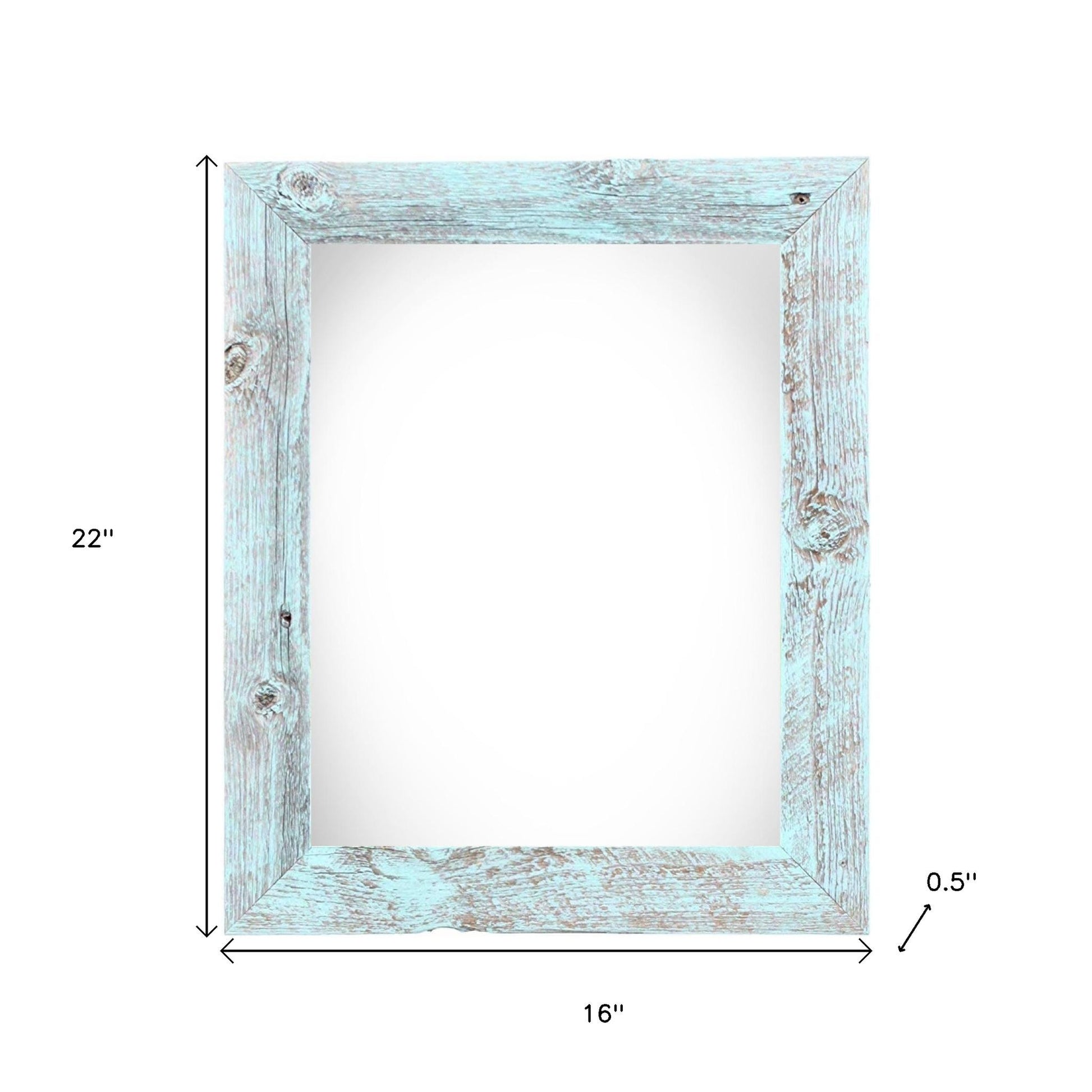 13" x 19" Blue Solid Wood Hanging Picture Frame-5