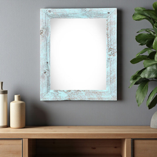 13" x 19" Blue Solid Wood Hanging Picture Frame-0