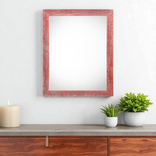 24" x 30" Red Solid Wood Hanging Picture Frame-0