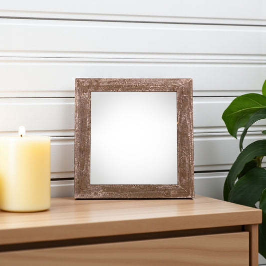4" x 4" Espresso Solid Wood Tabletop Picture Frame-0