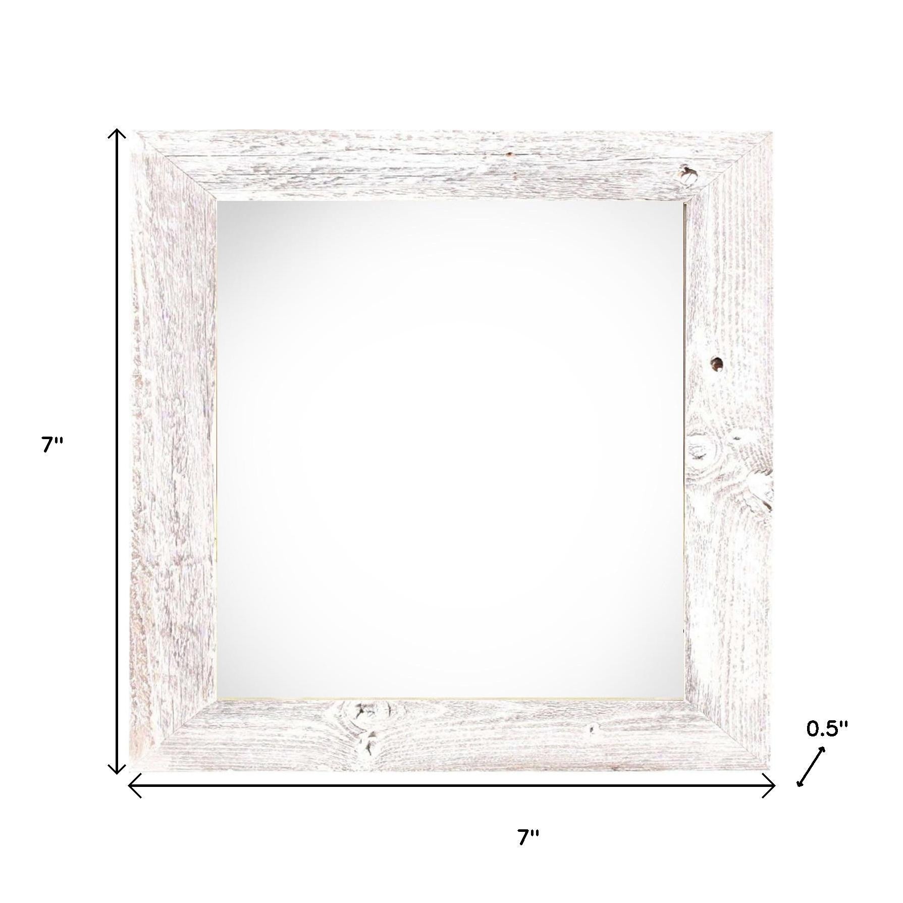 4" x 4" White Solid Wood Tabletop Picture Frame-3