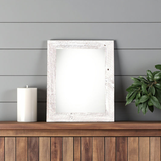 4" x 6" White Solid Wood Tabletop Picture Frame-0