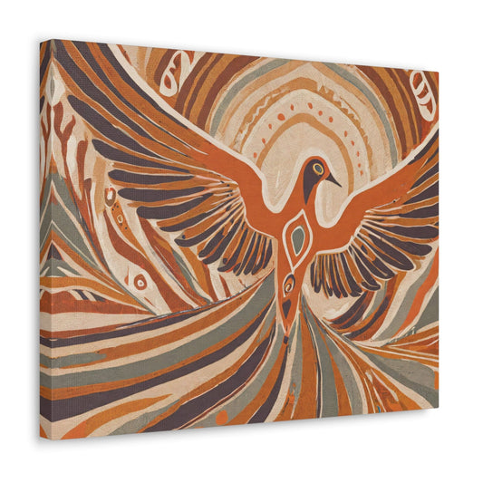 Canvas Wall Art Decor - Dove Art Rust Brown-0