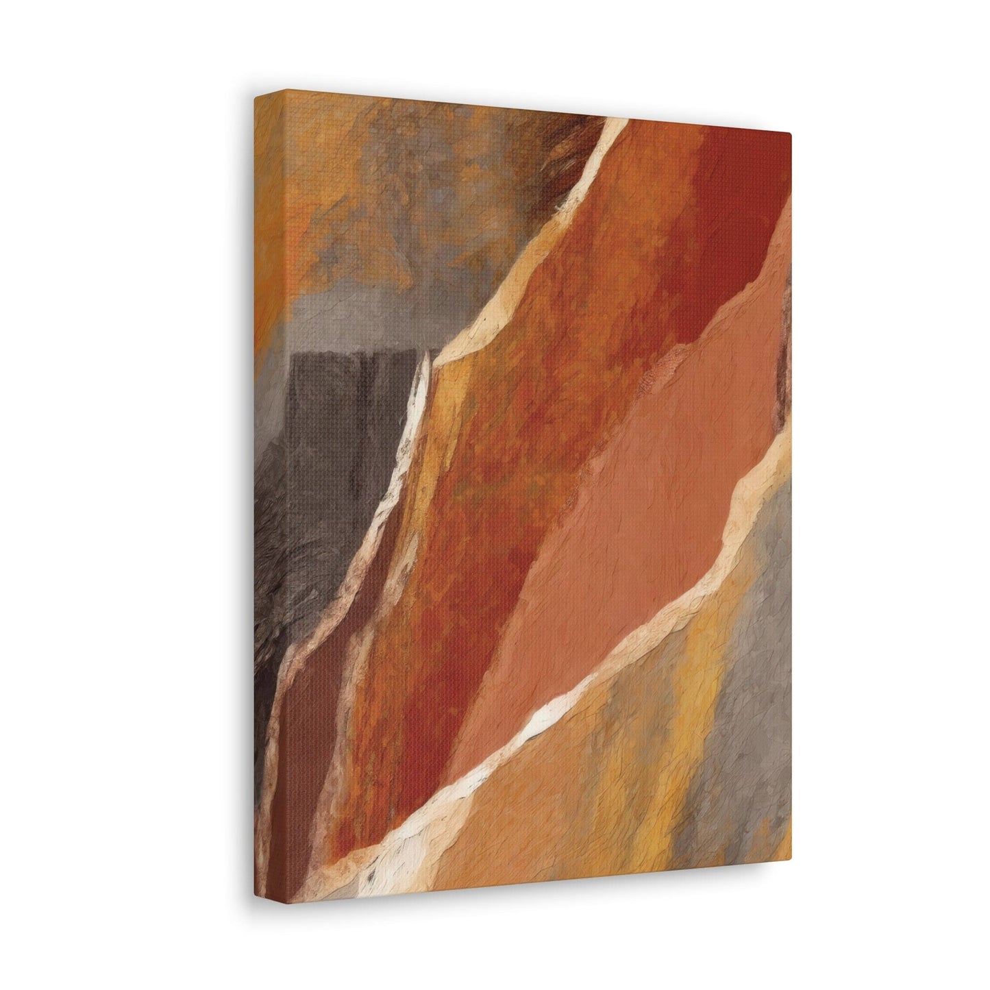 Canvas Wall Art Decor - Rustic Brown Stone Print-1