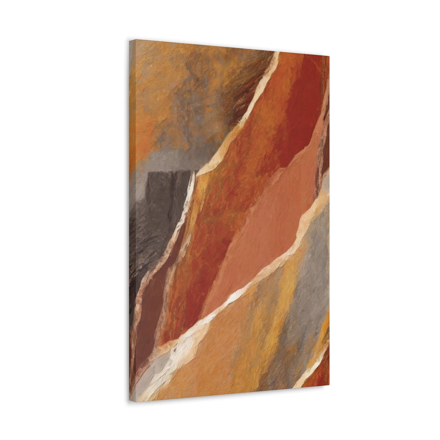 Canvas Wall Art Decor - Rustic Brown Stone Print-2