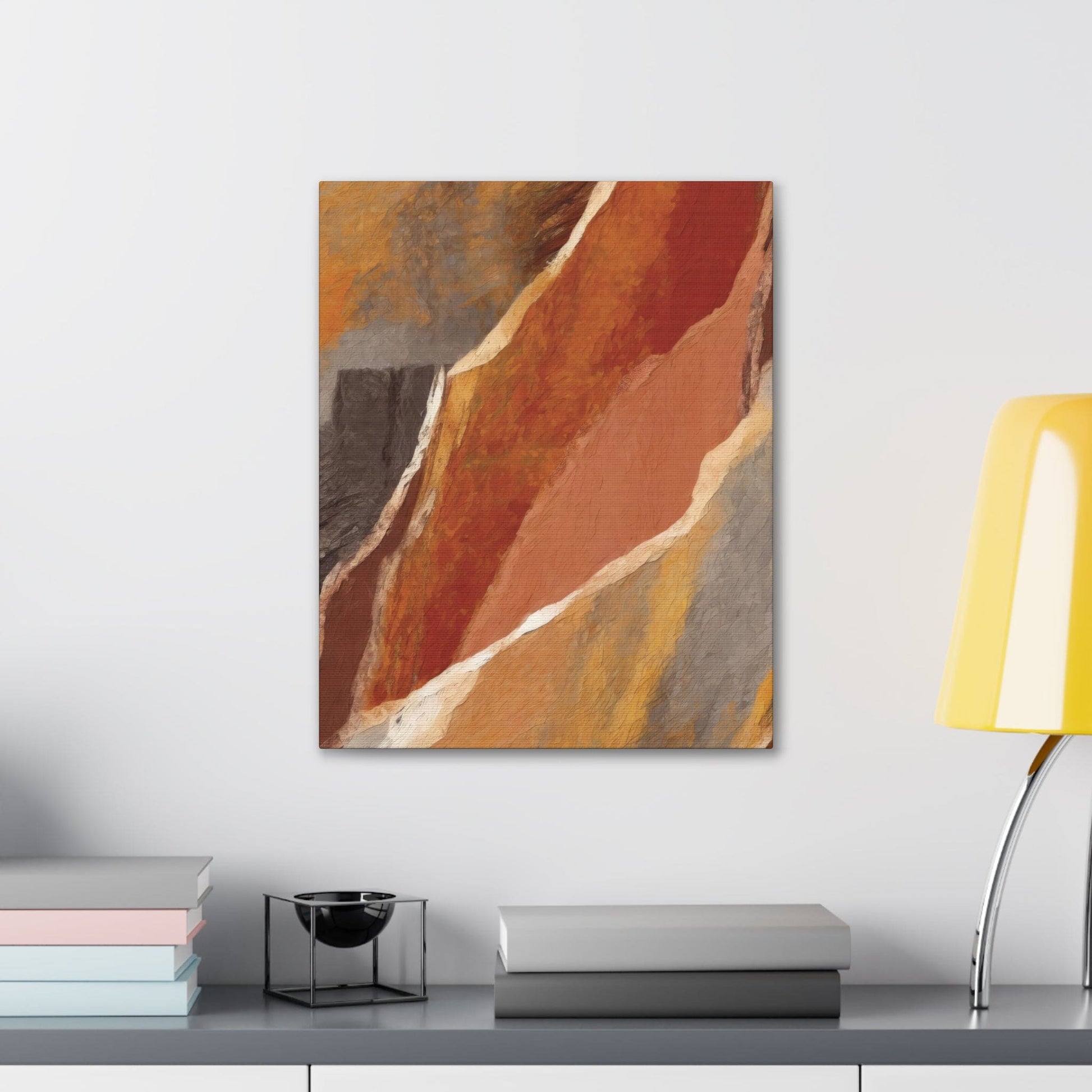Canvas Wall Art Decor - Rustic Brown Stone Print-4