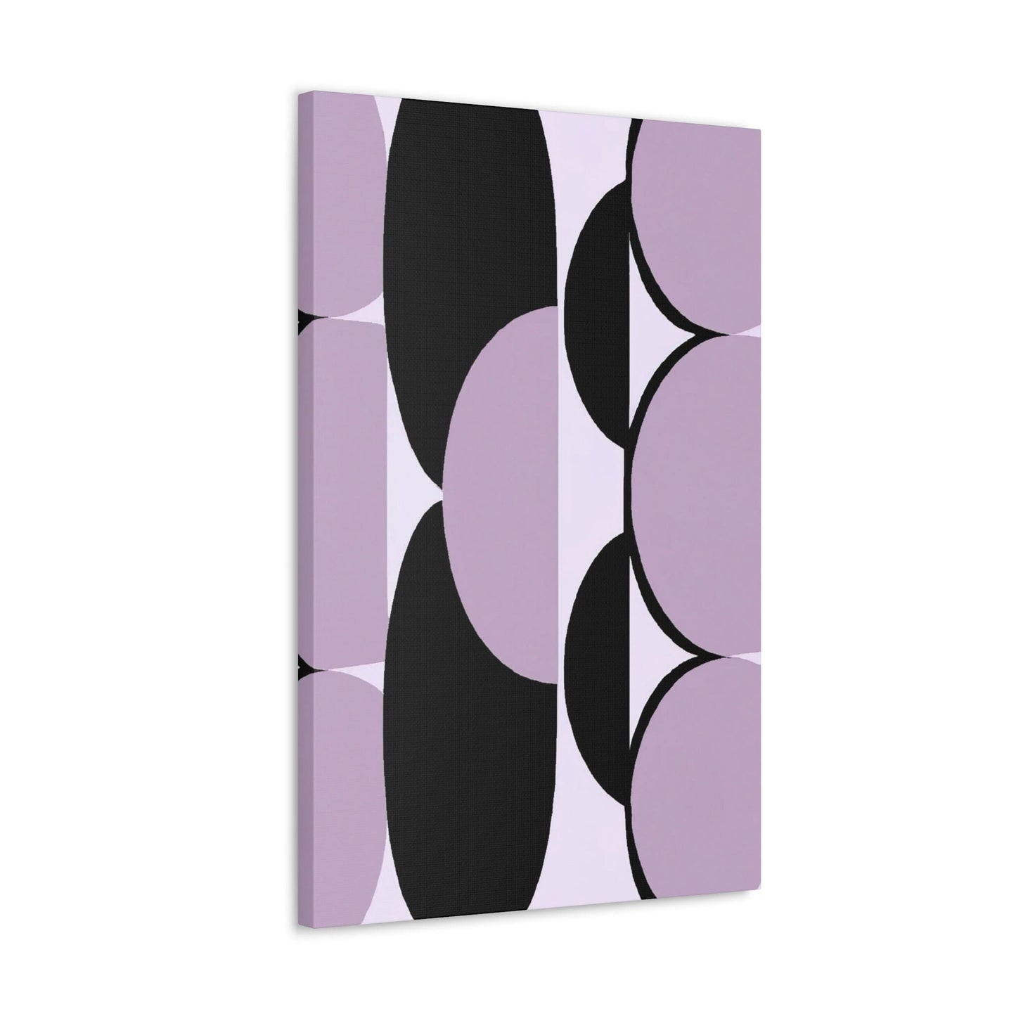Wall Art Decor - Canvas Print Artwork - Geometric Lavender and Black Pattern-2