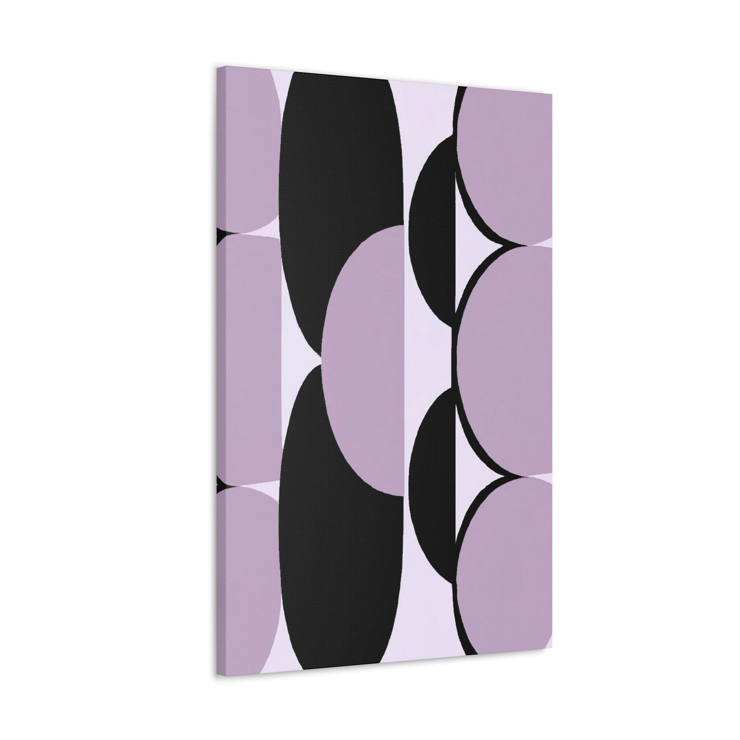 Wall Art Decor - Canvas Print Artwork - Geometric Lavender and Black Pattern-3